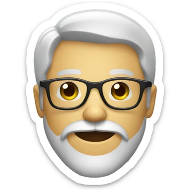 drunk man with a beard and glasses sticker