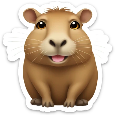 Happy kapibara sticker