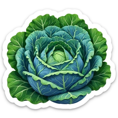blue Savoy cabbage sticker