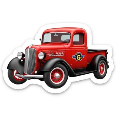 Standard Oil drag racing 1935 Chevy Rat truck hot rod  sticker