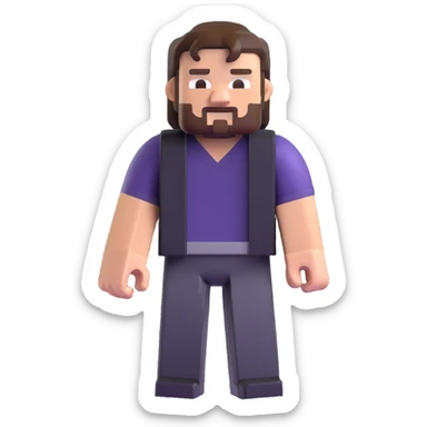 Jack Black as a Minecraft character sticker