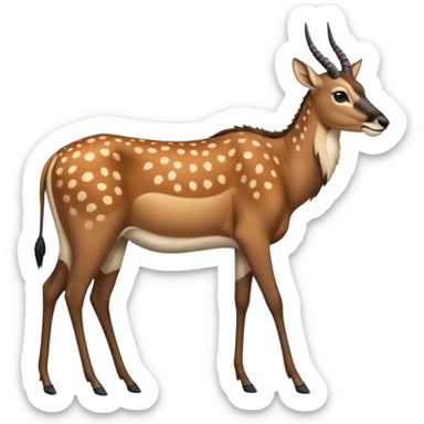 Wildebeest-deer-gazelle-hybrid, full body sticker