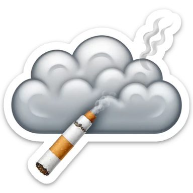 Cigarette Smoke Curl sticker