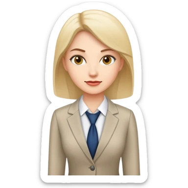 female HR manager in business attire sticker