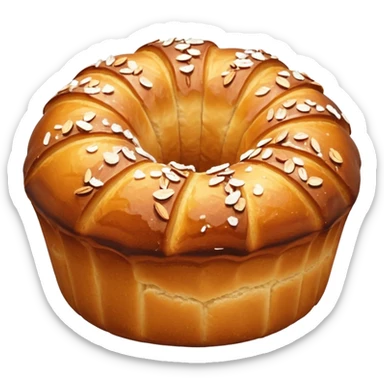 French kougelhopf with almonds on the top sticker