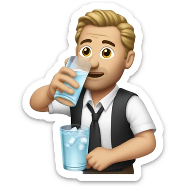 Michael McMahon drinking vodka seltzer sticker