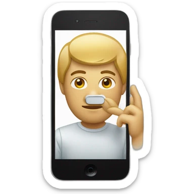 L'icône portant un téléphone sur le dos sticker