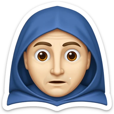 visage d'un pretre chauve catholique du moyen age sticker