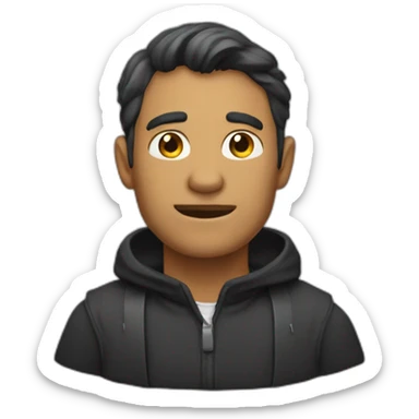 homme chauve etonné  sticker