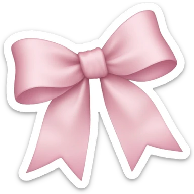 light pink ribbon bow sticker