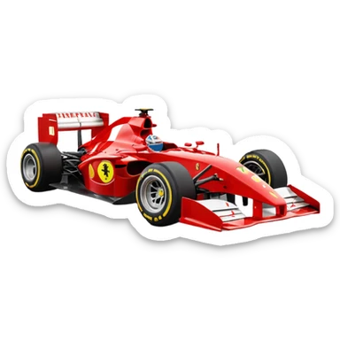 F1 ferrari  lateral 44 number sticker