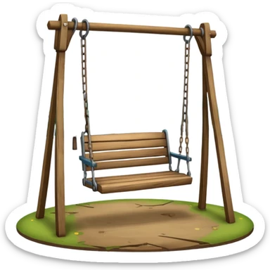 Swing in a public park sticker