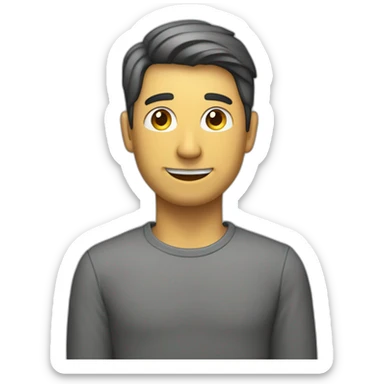 Un homme qui tend un bras vers la gauche, avec son autre bras, qui est plié au niveau du coude aussi vers la gauche sticker