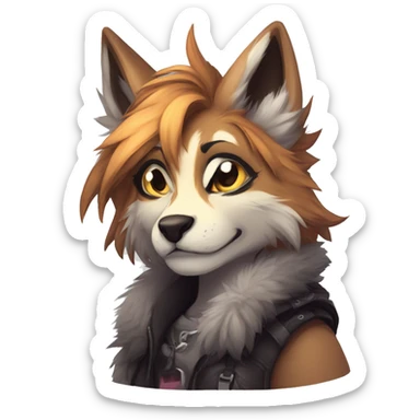 Edgy anthro furry by Falvie, LiLaiRa, griffsnuff, AngieWolf sticker