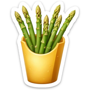 Fries and asparagus  sticker