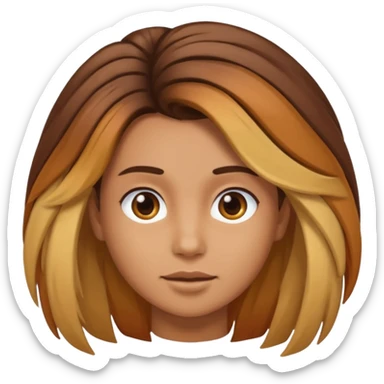 person living in desert just face, hair showing, different hair colors sticker