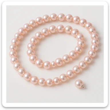 pink pearl necklace sticker