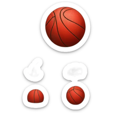 Red distressed ball sticker