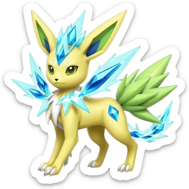 Celebi-Zygarde-Electrike-Jolteon-Manectric-Fakémon-fusion, full body sticker