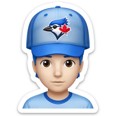 a see throug top of a roty that has a brain that you can whering a 67 shirt and a toronto blue jays hat sticker