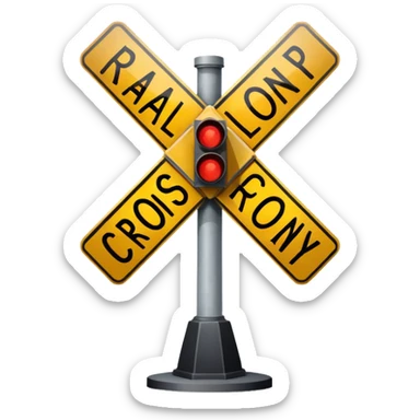 Railroad crossing light sticker