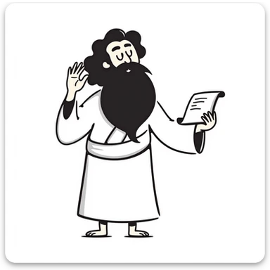 drawing of a philosopher with a beard and toga sticker