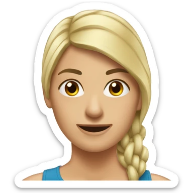 Rubia  haciendo CrossFit  sticker