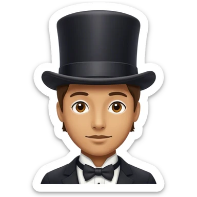 Ciclista con il cappello a cilindo  sticker