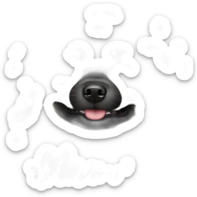 black-orange pomeranian sticker