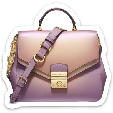 Realistic mauve to Gold ombre metallic michael kors satchel. sticker