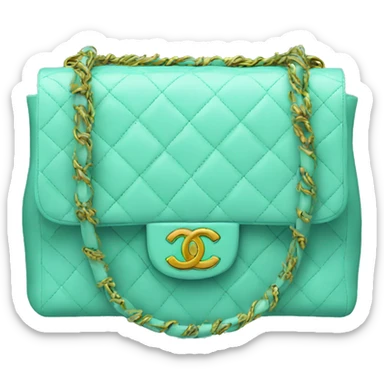 chanel bag turquoise  sticker