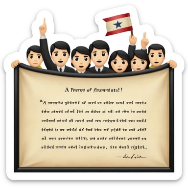 grievances the people of America had with King George III, about how he stripped them of their rights.
 sticker