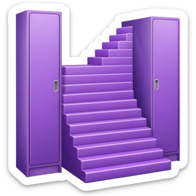 42-foot purple steps in floor map way to wardrobe sticker