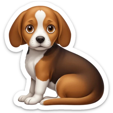 Beagle dog resting sticker
