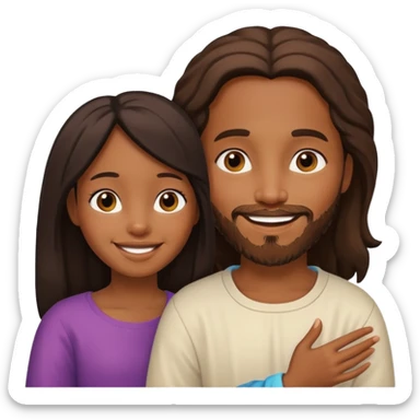 Black girl and Jesus  sticker