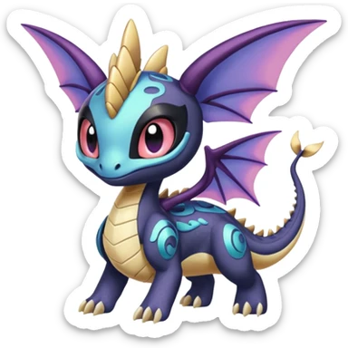 Meloetta-Cresselia-Palkia-Spyro-Toothless-Stitch-Fakémon-creature-hybrid sticker