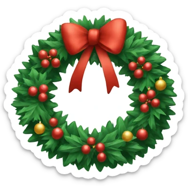 Christmas wreath sticker