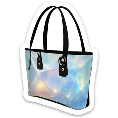 opal Crystal gemstone tote handbag sticker