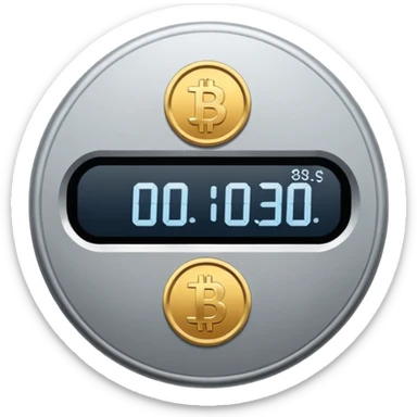 A clean, minimalist “credit counter” badge icon that communicates cumulative usage of design tokens (colours, font sizes, spacing) with an intentional economy of variation. No text. More like a Coin. sticker