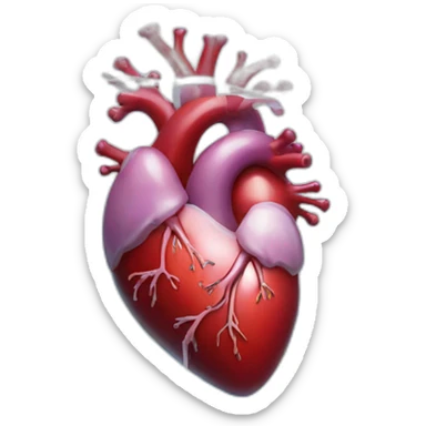 heart (organ) in the cube of ice sticker