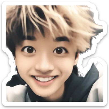 Bangchan from Stray Kids Taking a selfie smiling sticker