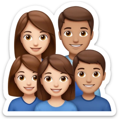 Un trouple : deux hommes  et une femme qui sont tensemble , ils sont tous blanc et brun  sticker