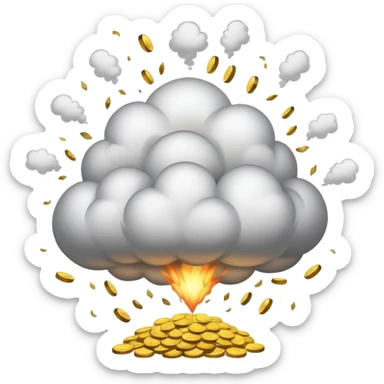 Atomic money bomb explosion  sticker