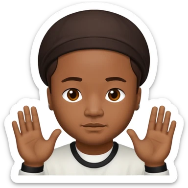 J-Boog of B2K with medium dark skin,dark brown hair sticker