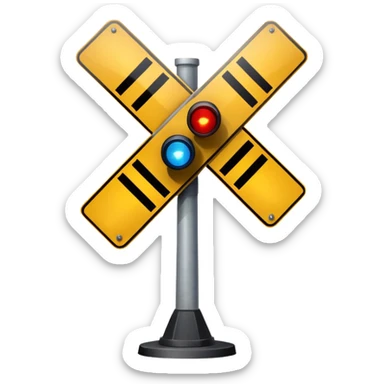 Railroad crossing light sticker