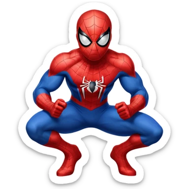 Spider-Man superhero in classic red and blue costume sticker