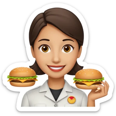 fast food restaurant cashier sticker