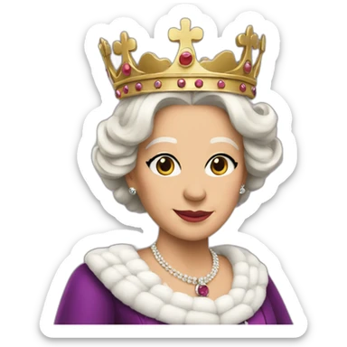 Queen of england sticker