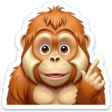orangutang blowing kiss sticker