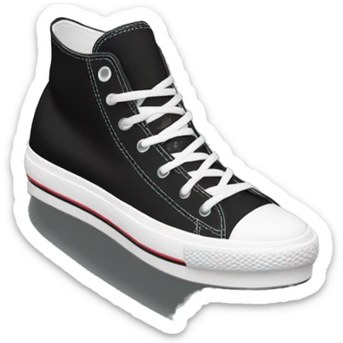Black platform converse platform shoes sticker
